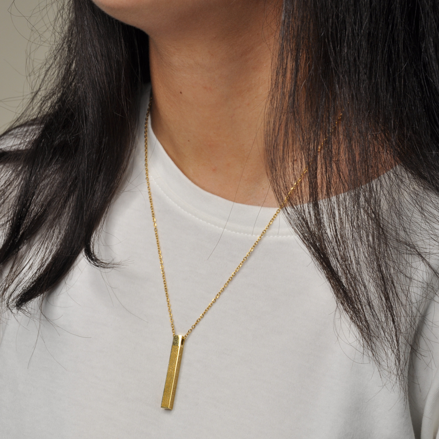 The Ayatul Kursi 3D Bar Necklace